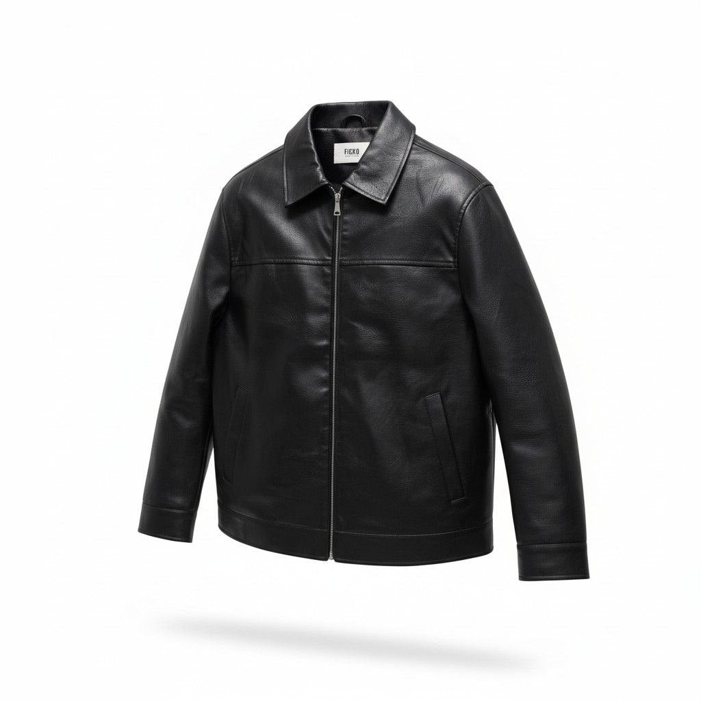 Giacca Crop eco pelle