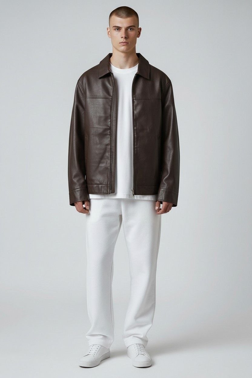Giacca Crop eco pelle