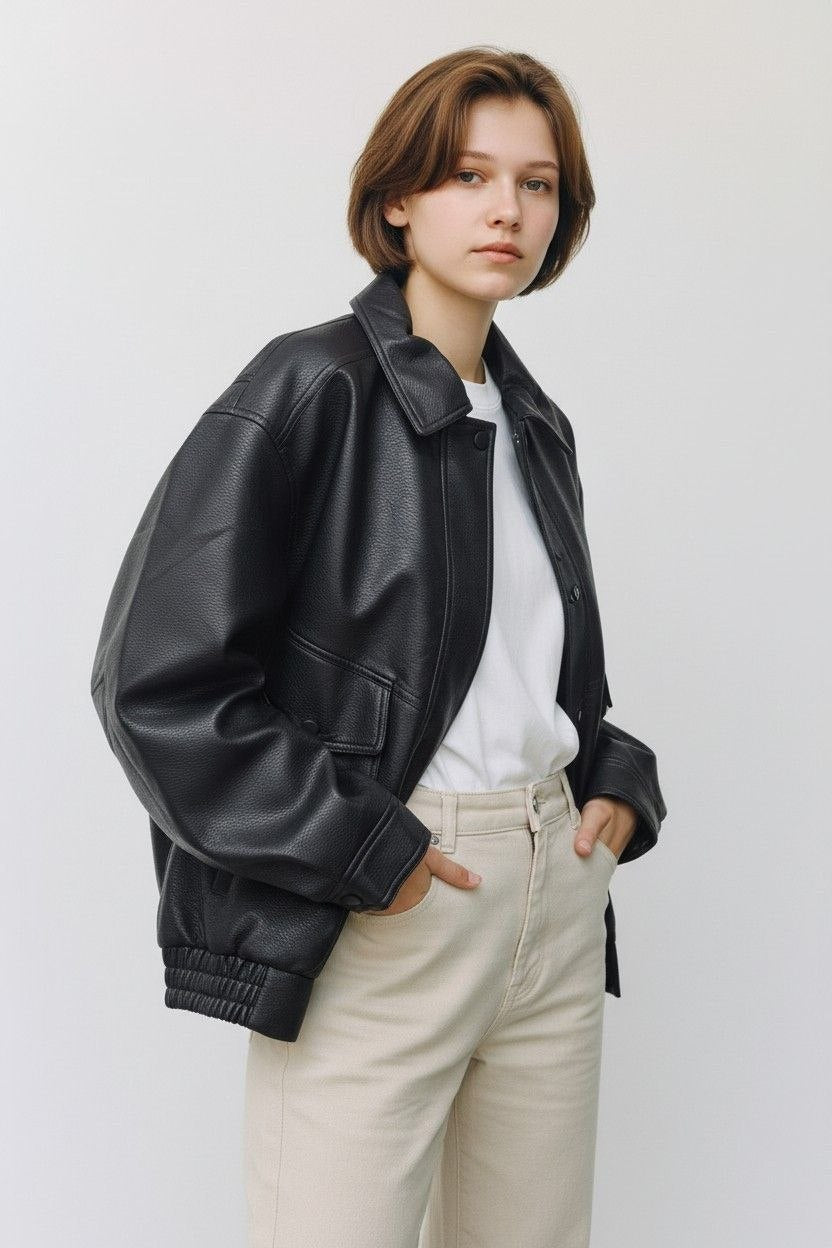 Giacca bomber eco pelle
