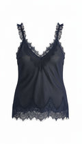 Top Lino con pizzo
