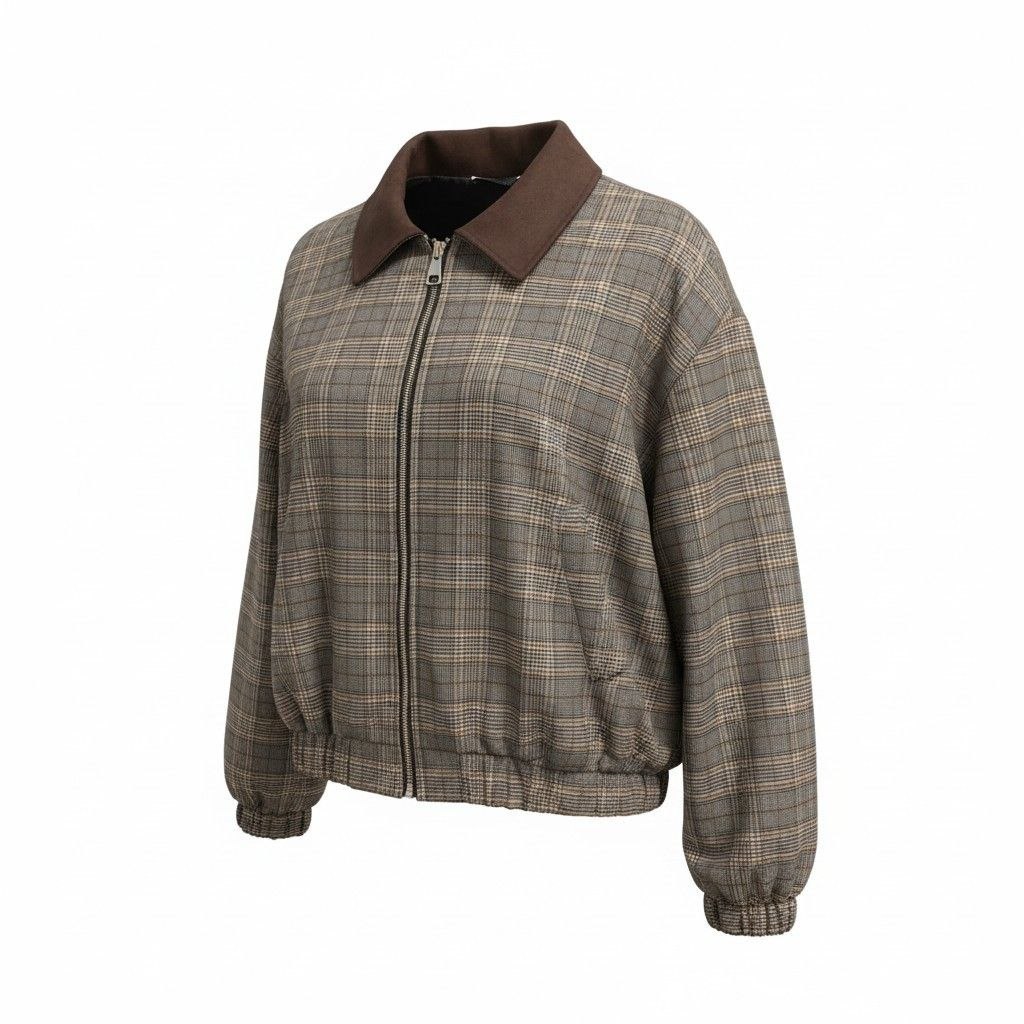 Giacca bomber fantasia scozzese