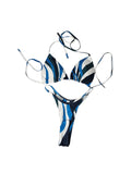 Costume due pezzi fantasia geometrica