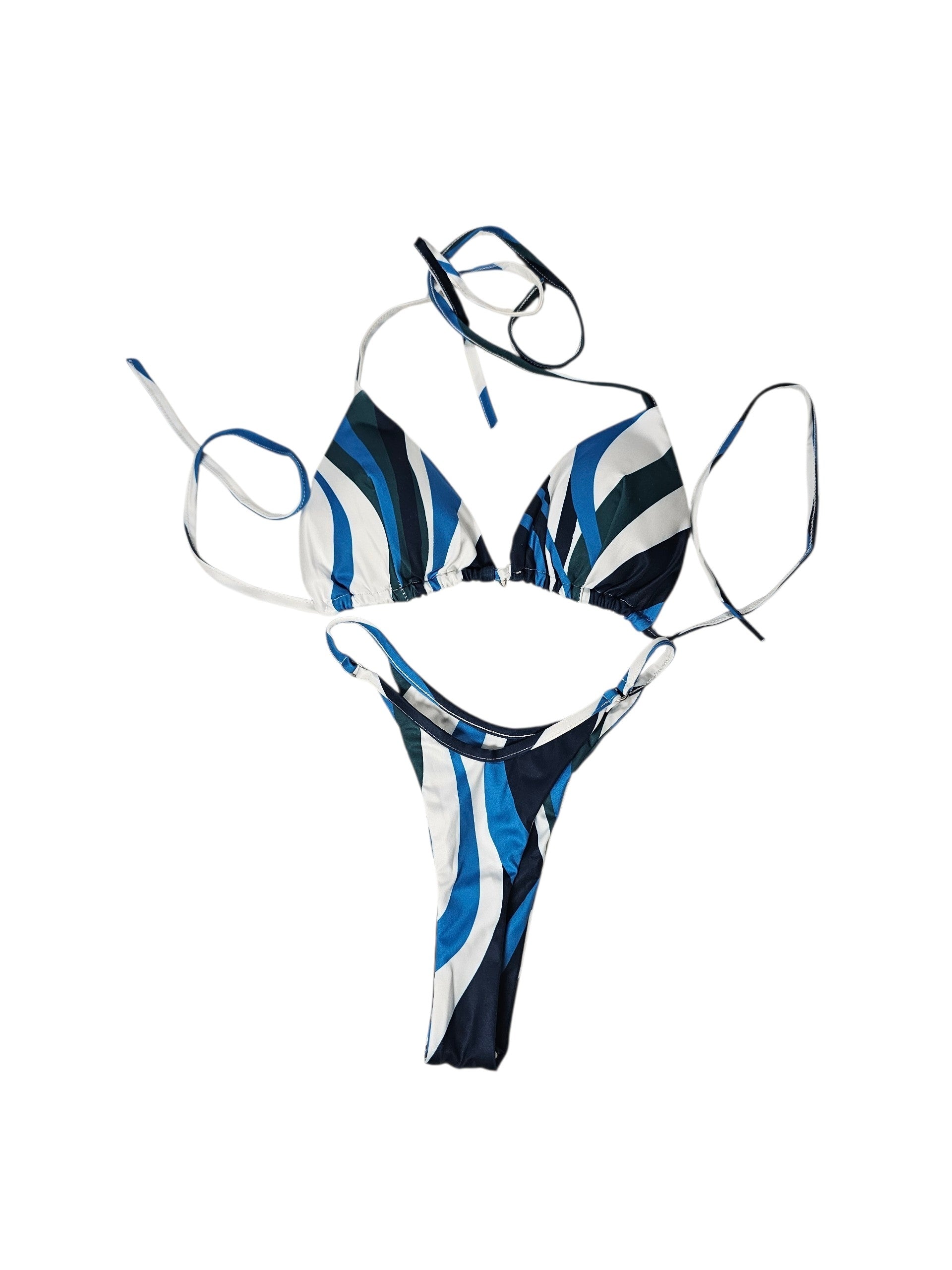 Costume due pezzi fantasia geometrica