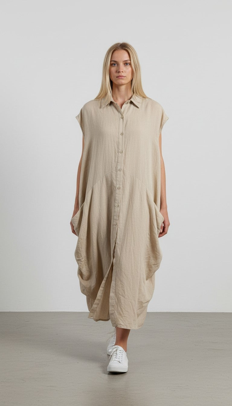 Vestito oversize con tascone