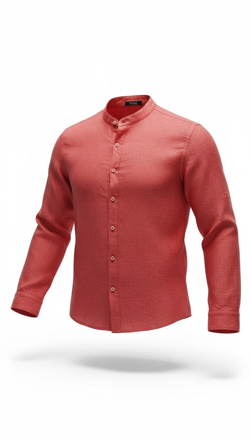 Camicia lino colletto coreana