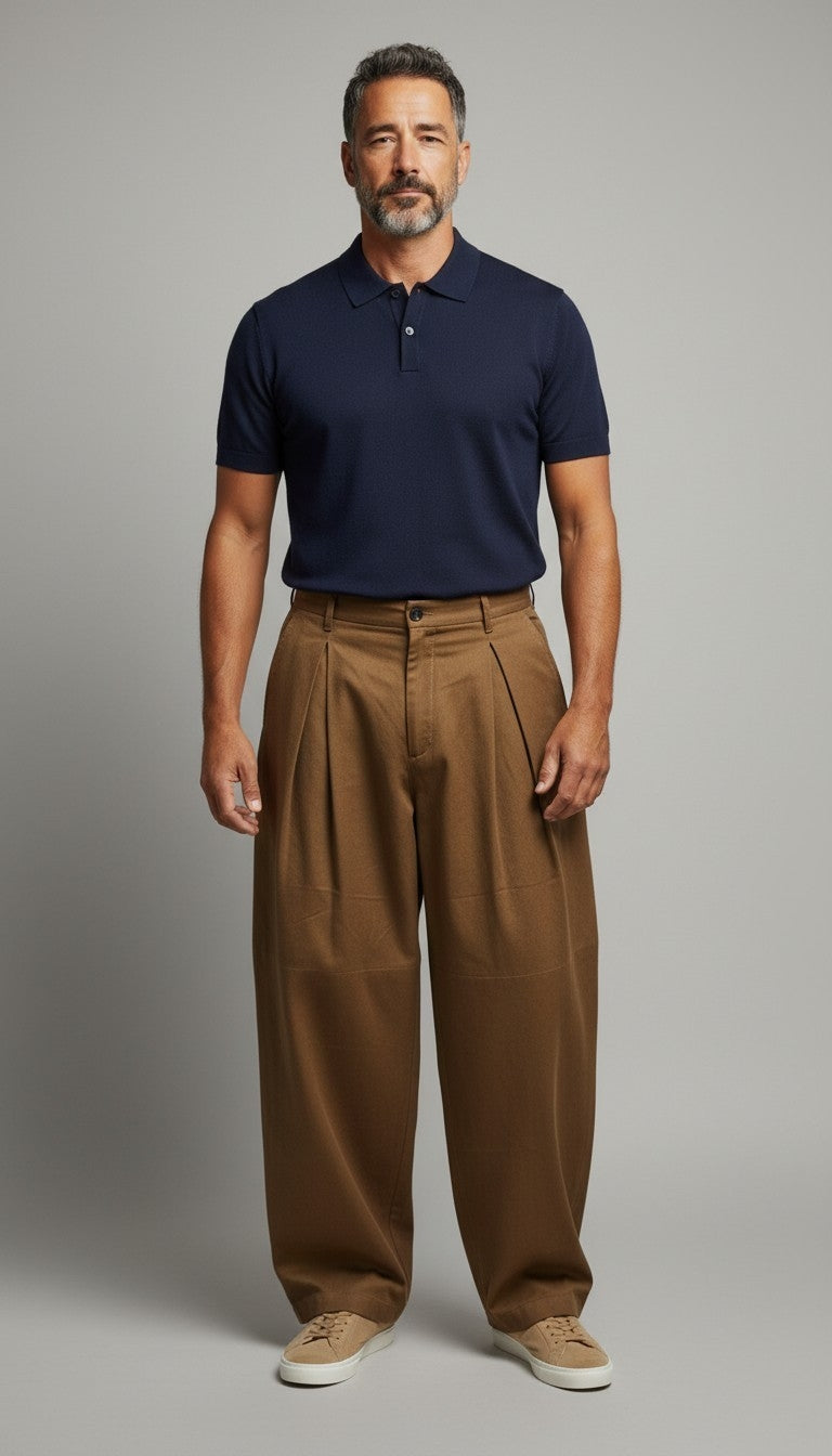Pantalone baggy lino