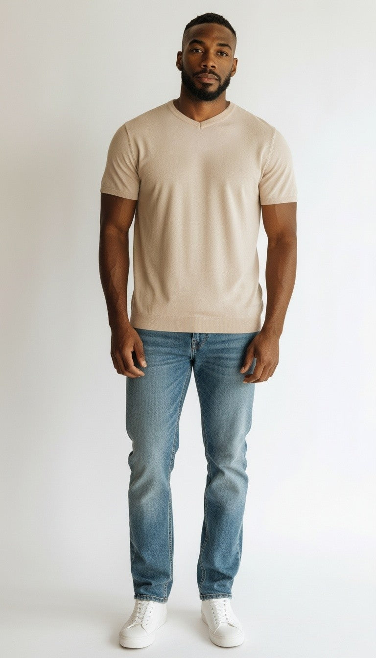 T-shirt collo a V