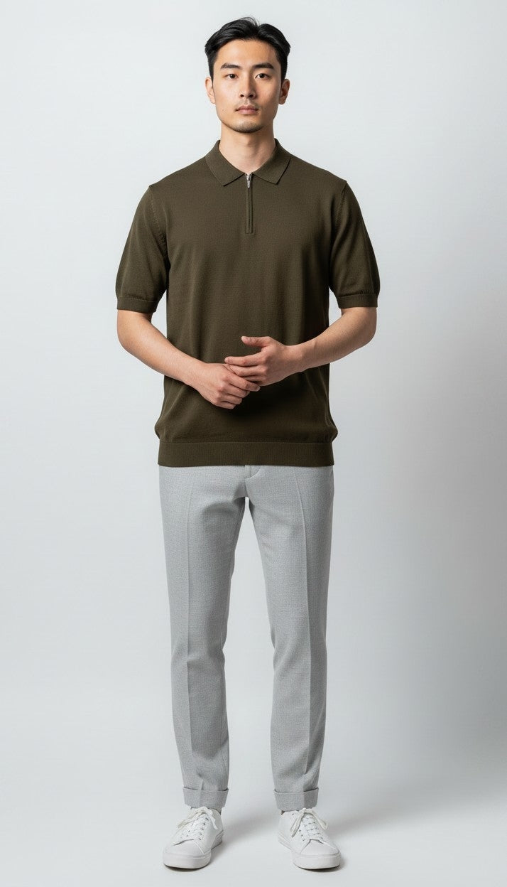 Polo con zip