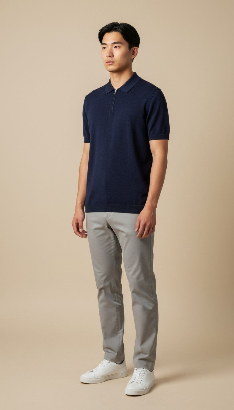 Polo con zip