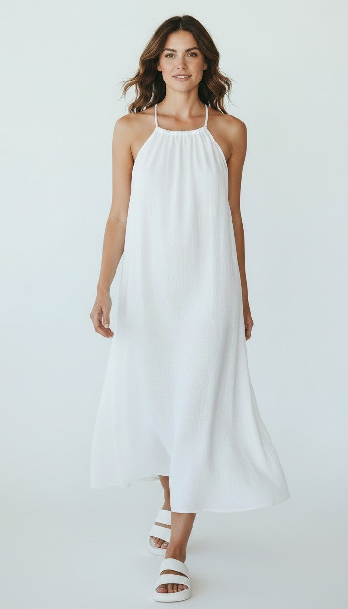 Vestito lungo in cotone