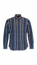 Camicia Lino a righe verticali