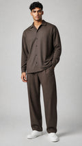 Coordinato camicia crop+pantalone baggy